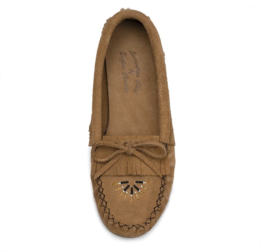 Mocassins, Fr.& Pal. Semelle Intérieure Perlé, Crepex Naturel