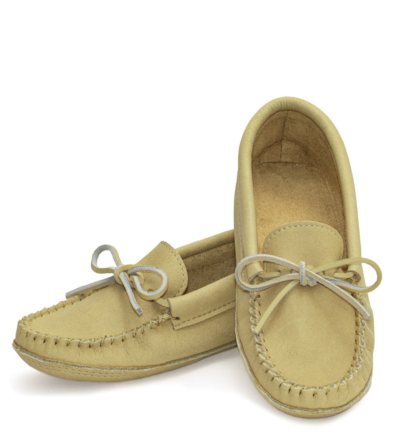 Mocassins Lacé Simple, Semelle Double Fait de Cuir Durable