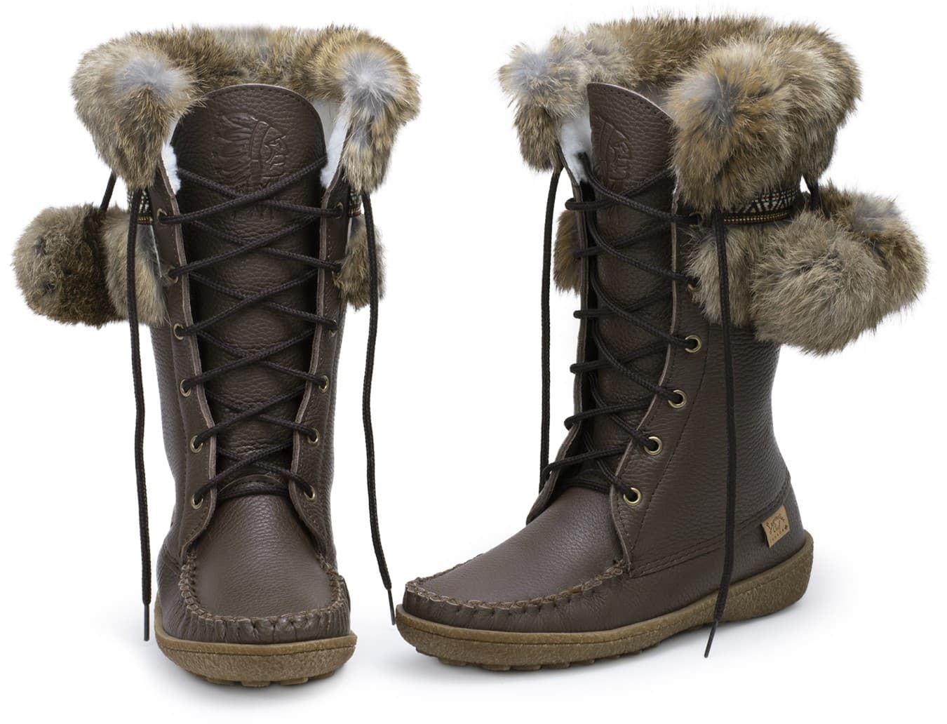 Botte à Raq. 13 Orlon, 2 Bdes Fourr & Brod. Semelle Caoutchouc