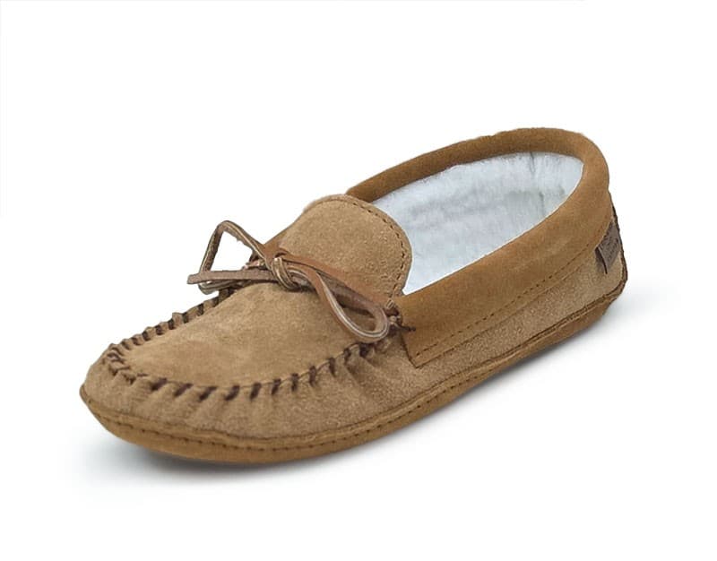 Mocassins Lacé Simple, Orlon, Semelle Double Ski Fait de Cuir Durable